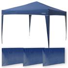 Kit Tenda Dobravel Trixx 3m X 3m Base e Topo + 3 Paredes Laterais Azul Nautika