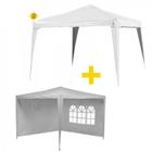 Kit Tenda Gazebo 3x3 Mts Base e Topo + 4 Paredes Laterais Branca  Bel