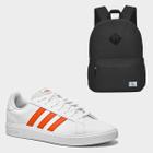 Kit Tênis Adidas Grand Court Base + Mochila Switz Básica