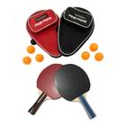 Kit Tênis de Mesa Gold Sports War - 2Raquete 5 Star -2Bolas 3Star - 2Raqueteiras