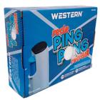 Kit Tênis de Mesa Ping Pong Western suporte com rede retrátil