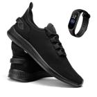 Kit Tênis Esportivo Masculino Academia Corrida Caminhada Musculação Confortável Leve + Relógio - Sanel Shoes