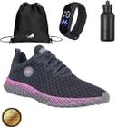 Kit Tênis Feminino Esportivo Caminhada Macio e confortave + Sacola esp + Relógio + Garrafa Squeze - T&T Shoes