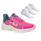 Kit Tênis Fila Action Feminino + 3 Pares de Meias