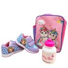 Kit Tênis Infantil Escolar + Garrafa + Mochila