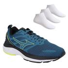 Kit Tênis Mizuno Space 3 Masculino + 3 Pares de Meias