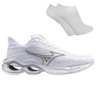 Kit Tênis Mizuno Wave Creation 25 Masculino + Par de Meia