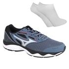 Kit Tênis Mizuno Wave Hawk 4 Masculino + Par de Meia