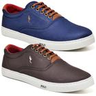 Kit Tênis Sapatênis Masculino Lançamento Casual Polo Blu Confortável Kit Com 2 Pares-7700 K2202