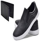 Kit Tênis Slip On Com Carteira Casual Unissex Conforto