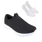 Kit Tênis Slip On Usaflex Básico Feminino + Meia