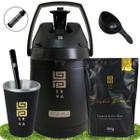 Kit Tereré Black Erva Garrafa 2,5L Cuia Erva Double Black