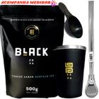 Kit Tereré Black Erva Mate 500g + Copo de Alumínio Térmico + Bomba Inox + Acompanha colher medidora