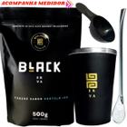 Kit Tereré Black Erva Mate 500g + Copo de Alumínio Térmico Preto + Bomba Clássica Cromada