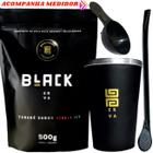 Kit Tereré Black Erva Mate 500g + Copo de Alumínio Térmico Preto + Bomba Clássica Preta