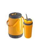 Kit Tererê Garrafa Térmica 2,5l + Copo Térmico 650ml Amarelo