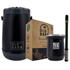 Kit Tereré Old Barn Completo Preto Garrafa 2,5L Cuia De Alumínio 300ml Bomba De Inox Mola Externa Erva 500g