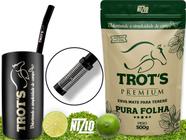 Kit Terere Preto Copo Redondo Bomba Regulável + Pura Folha