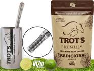 Kit Terere Trots Inox Cuia Copo Redondo Bomba Quadrada Erva