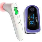 Kit Termômetro Clínico GTech Digital de Testa Sem Contato + Oxímetro De Pulso Portátil Gtech Modelo Oled Graph