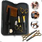 Kit Tesoura Profissional de Cabelereiro, Cortar Cabelo Pets Com Estojo Luatek/LMF-1150 Nfe