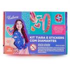 Kit Tiara e Stickers com Diamantes Luluca Estrela