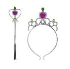 Kit Tiara e Varinha Princesa Fantasia Carnaval Festas - Festas e Decor