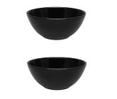 Kit Tigela Bowl Preto 600 Ml Cerâmica Oxford 02 Unidades