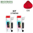 Kit tinta bio extatus 0.6 intensificador de vermelho-2 unidades