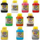 Kit Tinta Guache 250ml Tempera 10 Cores Básicas Escolar Acrilex Ensino Fundamental Educação Infantil Básica