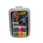 Kit Tinta Liquida Facial Fluorescente Neon Rostinho Pintado