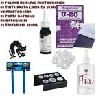 Kit Tinta Tatuagem , transfer Fix, Porta Batoque *