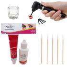 Kit Tintura Sobrancelha Magike Emulsao 20ML Profissional Com Mixer Misturador Dappen 100 Palitos