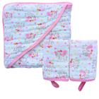 Kit Toalha Banho Soft Bebe Com Capuz + 2 Toalha Pano de Boca Babete Soft 100% Algodão Menino Menina
