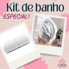 Kit Toalha de Banho + Touca de Banho Com Botão - Lufamar