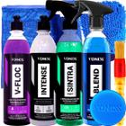 KIt Toalha de Secagem Luva Microfibra Tentaculos Shampoo Neutro V-Floc Revitalizador Intense Limpador Multiação Sintra Fast Cera Blend Vonixx Spray