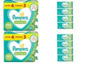 Kit Toalha Pampers Aloe Vera C/2 PCT total 384 Toalhinhas