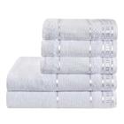 Kit toalhas 2 Banho 3 Rosto barra para bordar Branco Premium