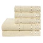 Kit toalhas 2 Banho 3 Rosto barra para bordar Palha Premium