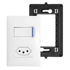 Kit Tomada 10A Com Fundo Móvel e Interruptor Simples com LED 4x2 Legrand PIAL Plus+
