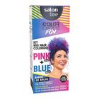 Kit Tonalizante Color Express Fun Mix Hair Pink Show + Blue Rock Salon Line