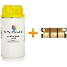 Kit Toner Refil + Chip TankFull Para Okidata C110 MC160 C130 - 44250709 Yellow Dose Única - Toner Vale