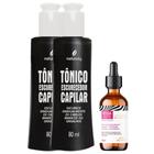 Kit Tônico Capilar: 2 Escurecedor + Rosa Hair Crescimento e Hidratação