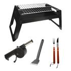 Kit Top Churrasco Churrasqueira Soprador Garfos Limpa Gralha - CasaBig