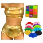 Kit Top_Hot Pants_Saia_MakeNEON_Carnaval - Cores Sortidas