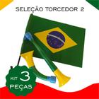 Kit Torcedor - Bandeira De Carro, Corneta Nº5 E Corneta Nº4