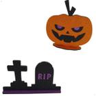Kit Totens Display Abóbora + Tumulo Halloween MDF C/ EVA