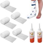 Kit Trata Feridas Ulceras 5 Bota Unna + 2 Óleos + 1 Probanho Protetor de Agua