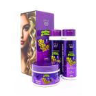 Kit Tratamento Capilar Cheirinho de Chiclete Uva BabaSoul - Shampoo + Cond + Máscara