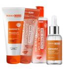 Kit Tratamento  Facial Clareador com Vitamina C  para Peles com Manchas  Dermachem 4 produtos